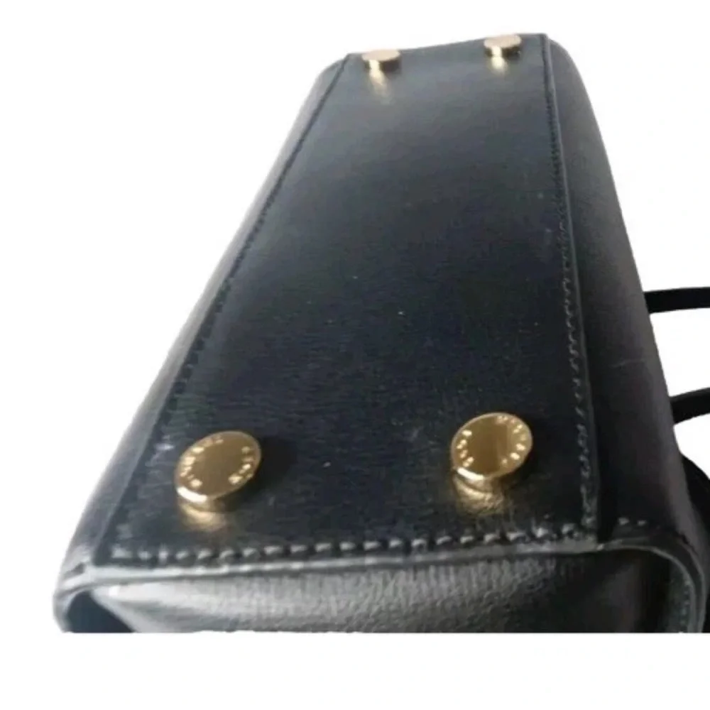 Michael Kors Ellis Small  Satchel Black Leather Handbag NWOT - Picture 7 of 11